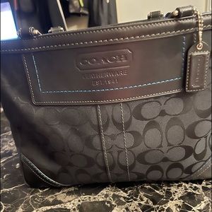 Black canvas Coach bag